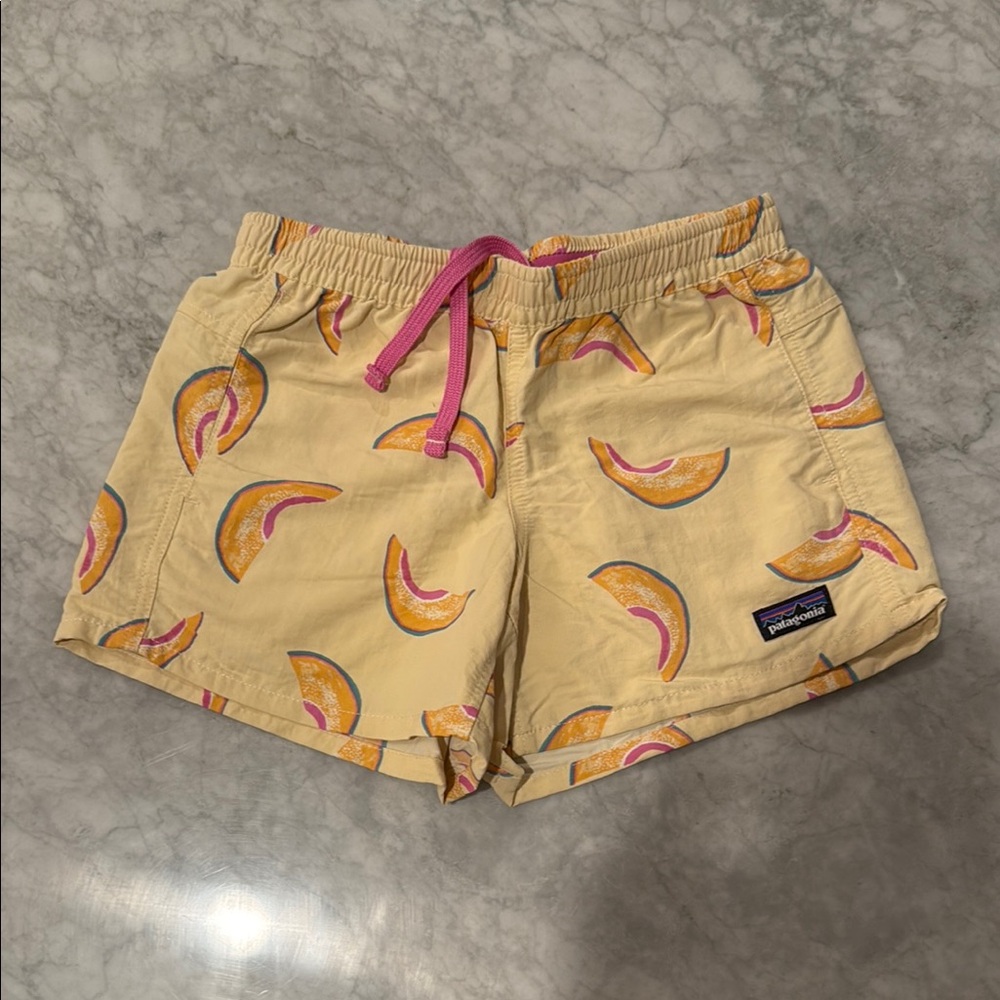 Patagonia Melon Print Girls Baggies Shorts